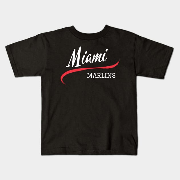 Marlins Retro Kids T-Shirt by CityTeeDesigns